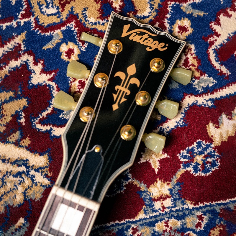 Vintage VSA500 ReIssued Semi Acoustic Guitar [Gloss Black]