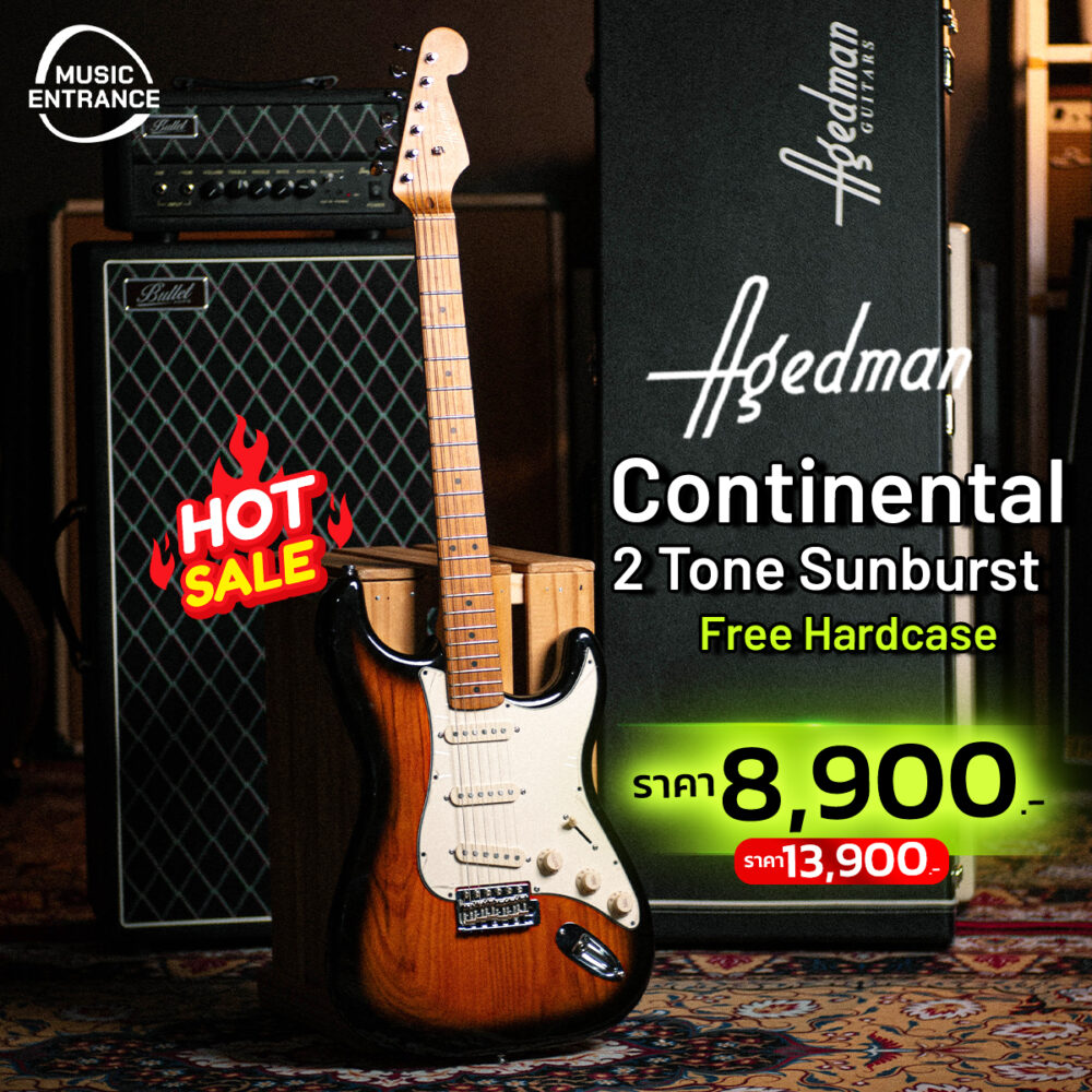 Agedman Continental 2 Tone Sunburst With Case