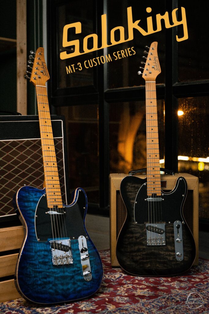 Soloking MT-3 Custom Quilted Maple FB Black Burst