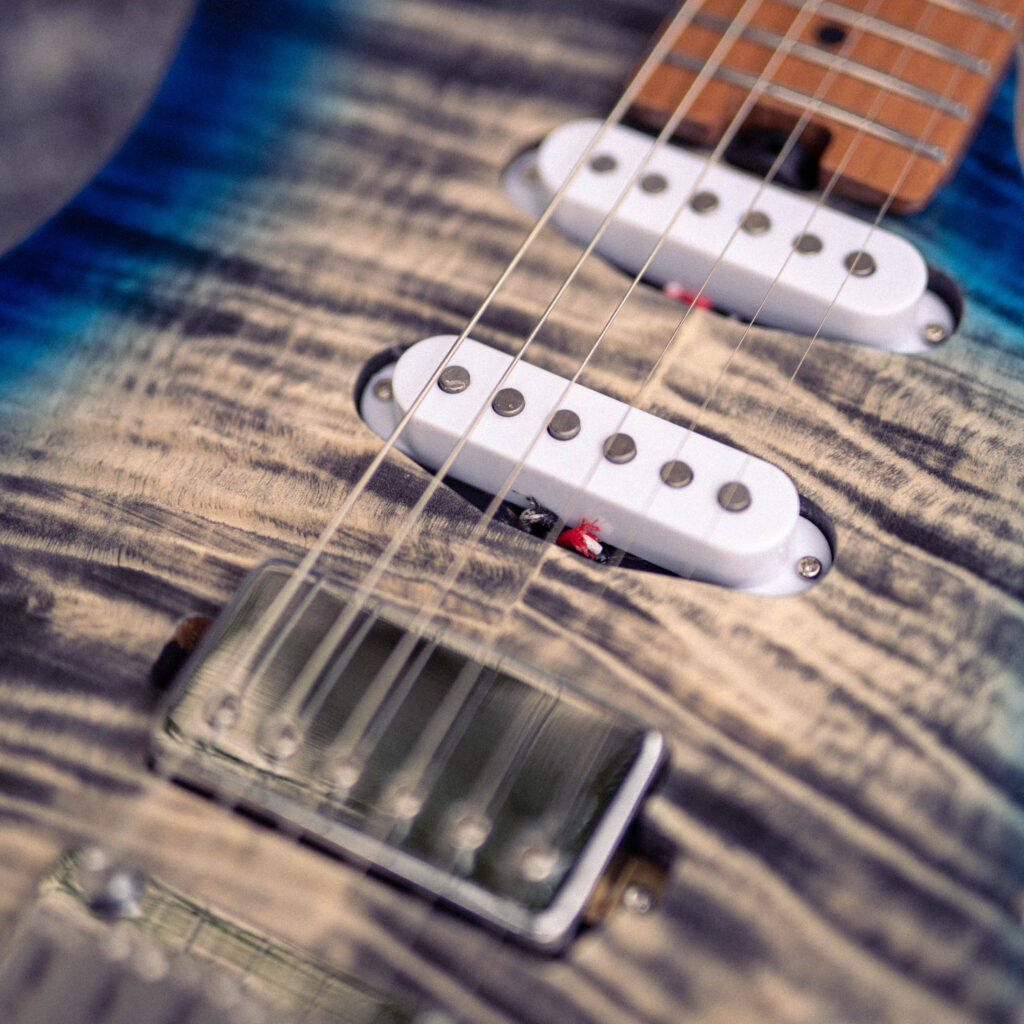 Soloking MS-1 Custom HSS Flame Maple Blue Burst
