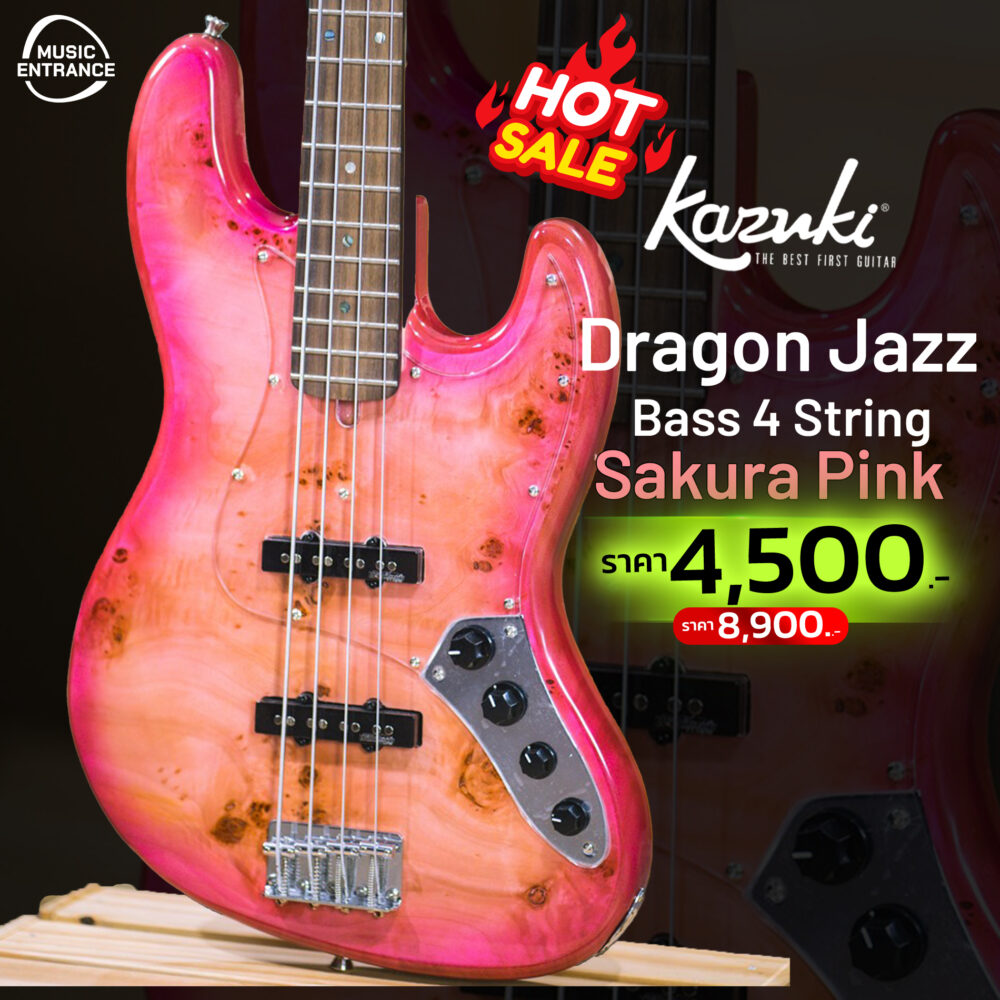 Dragon Jazz Bass Sakura Pink