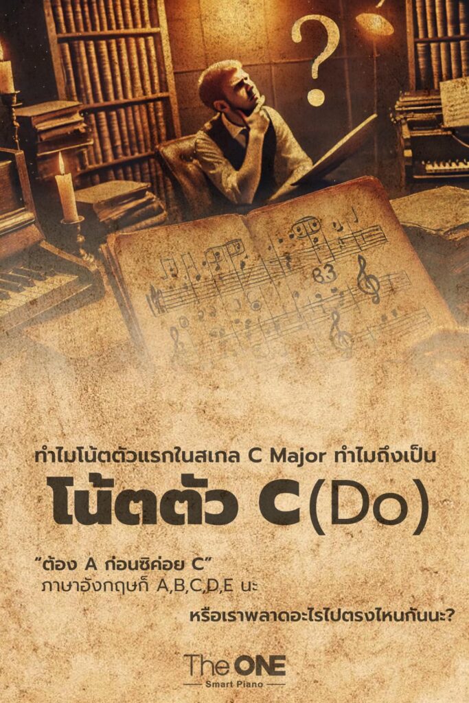 ทำไมโน้ตตัวแรกในสเกล C Major ทำไมถึงเป็น โน้ตตัว C(Do)