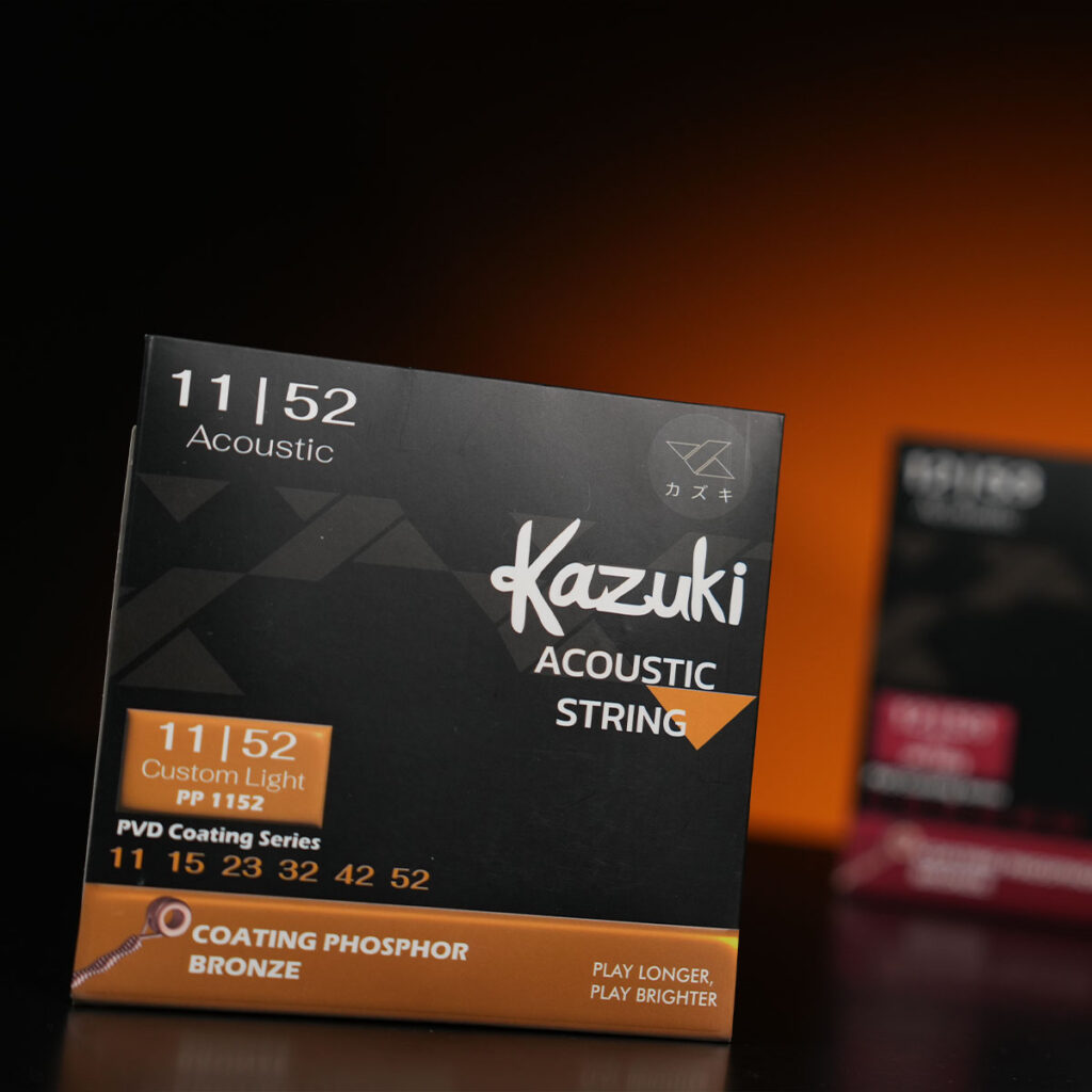 สายกีตาร์โปร่ง Kazuki PVD Coating Phopher Bronze