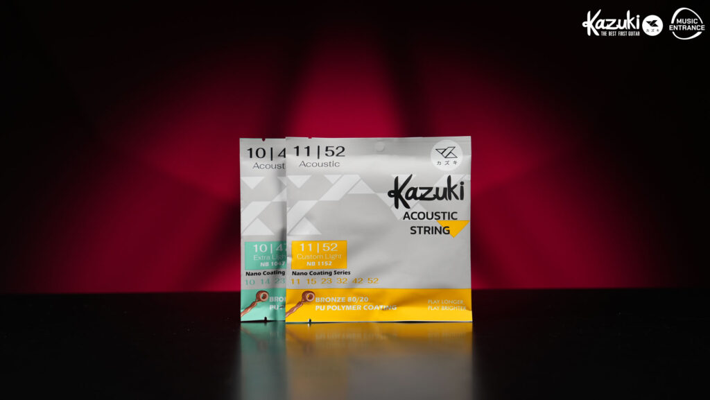 สายกีตาร์โปร่ง Kazuki Nano Coating Bronze 80/20