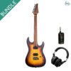 Soloking MS-1 Custom HH [3 Tone Sunburst] with NUX MP-2 and Hibilly Mixman 1987 Headphone