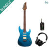 Soloking MS-1 Custom 22HSS [Pelham Blue] with NUX MP-2 and Hibilly Mixman 1987 Headphone