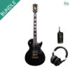 Soloking SLS60 LP-Custom Black Beauty with NUX MP-2 and Hibilly Mixman 1987 Headphone