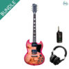 Dragon SG Sakura Pink with NUX MP-2 and Hibilly Mixman 1987 Headphone