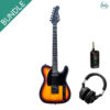 Kazuki Newcomer Tele Sunburst with NUX MP-2 and Hibilly Mixman 1987 Headphone