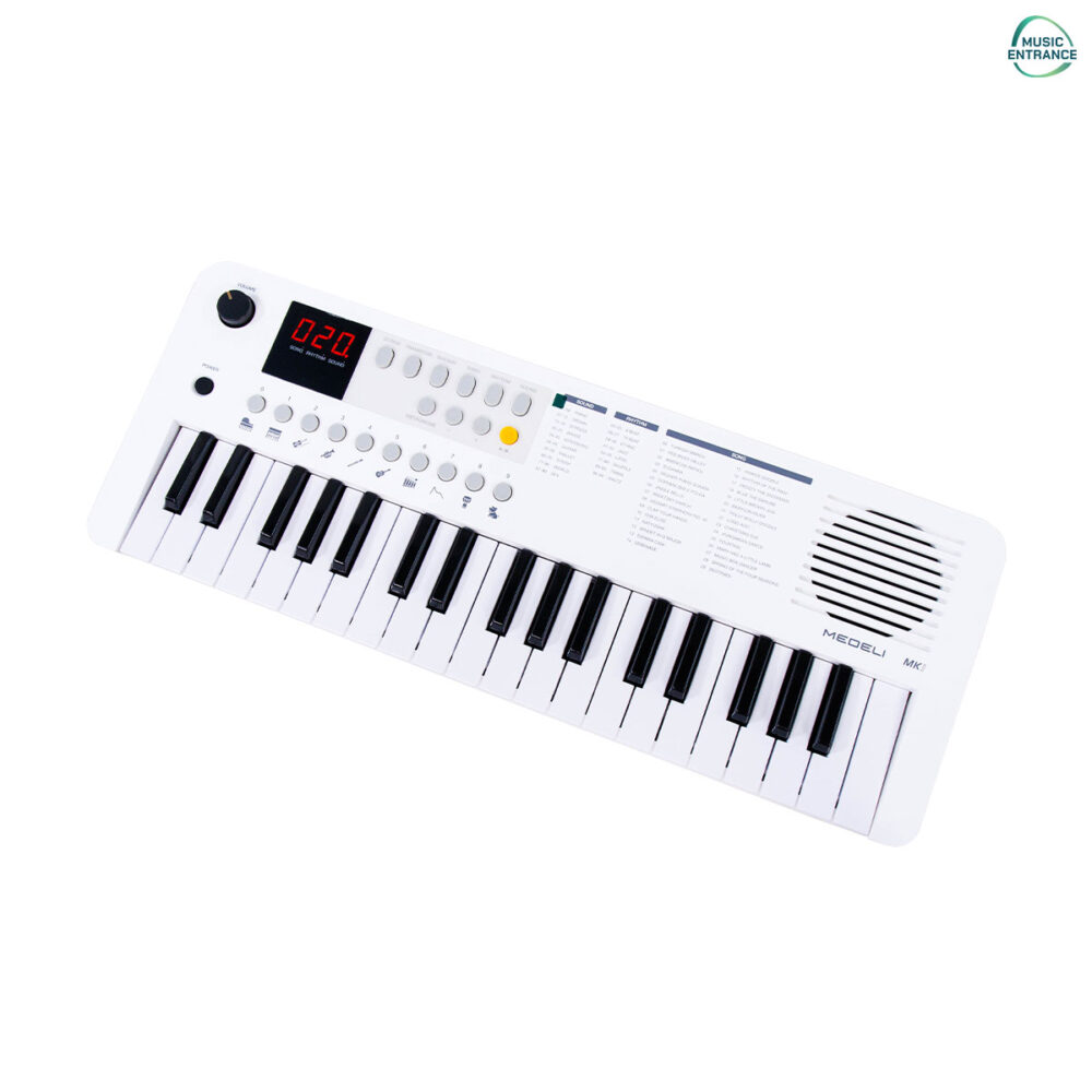 คีย์บอร์ดเด็ก MEDELI MK1 ขนาด 37 คีย์ มีจังหวะและเสียงให้เลือก เหมาะสำหรับผู้เริ่มต้น